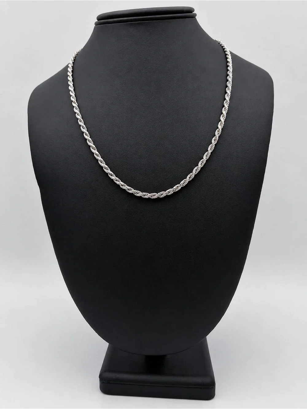 Italy 925 Sterling Silver solid Rope chain necklace 20” 4mm